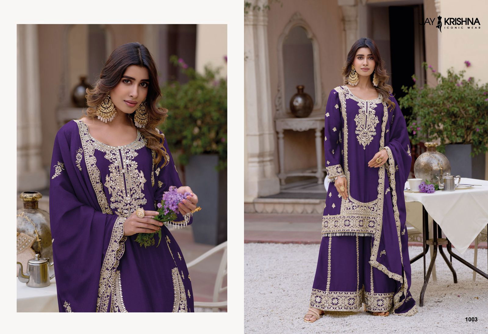 Readymade 1 By Your Choice Chinon Designer Suits Surat Wholesale Market